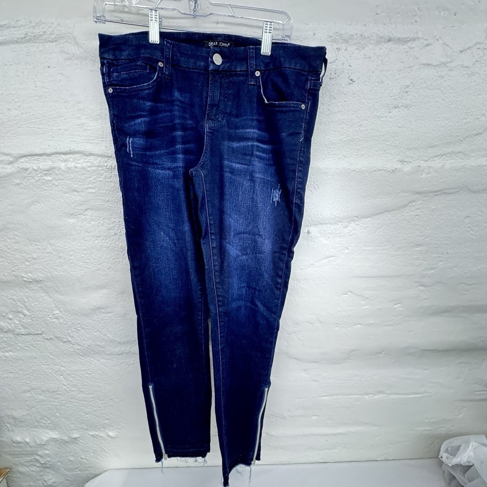 Dear John Womens Jeans 29 Skinny Soft Stretch Low Rise Zip Leg American Classic